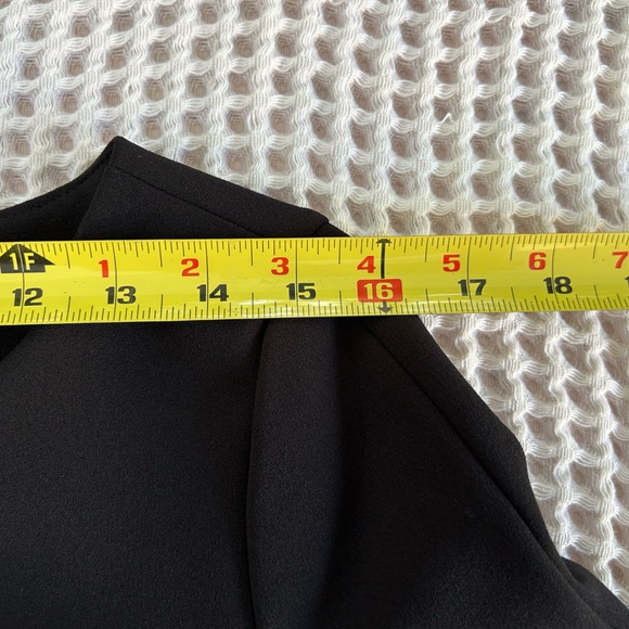 NWT Calvin Klein Black Chiffon Sleeve Stretch Crepe Sheath Dress Size 14 - Picture 14 of 14